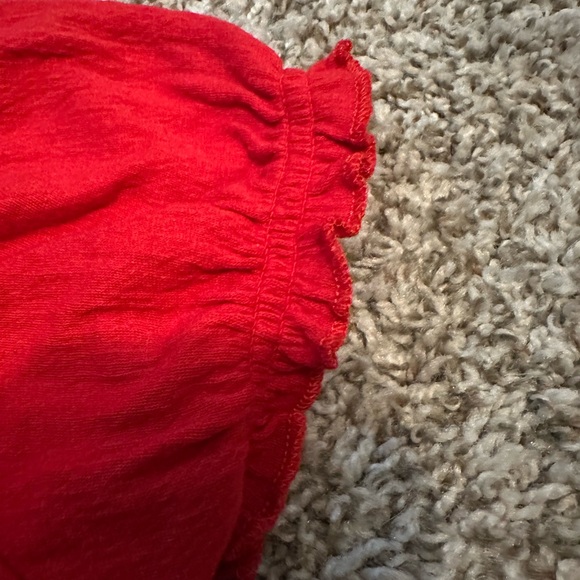 No Boundaries Vibrant Red Off-the-Shoulder Peasant Top - Picture 6 of 8